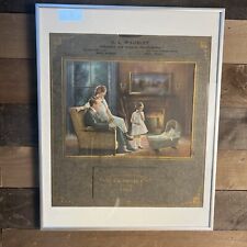 ANTIQUE C.L. WAGELEY GROCERIES AND MERCHANDISE CALENDAR FOR THE YEAR IN FRAME picture