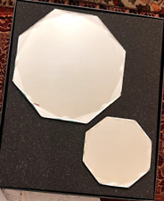 Two Vintage Art Deco Style Hexagonal Display Vanity Mirrors With Bevelled Edges picture