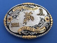 VTG Pristine 2011 Ohio HS Rodeo Year End Champion Gist SS Gem Trophy Belt Buckle picture