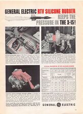 General Electric GE X-15 Aircraft Missile RTV Silicone Rubber Vintage Print Ad picture