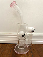 11” Premium Glass Water Pipe Hello Kitty Disco Perc Pink 18mm picture