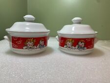 (2) Vintage 1998 CAMPBELL'S SOUP 'MMMM GOOD' Kids Covered Dish Soup Bowls  picture