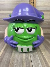 Green M&M's Halloween Purple Plush Basket MINT Used picture