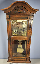 Vintage D&A Mechanical Pendulum Wooden Wall Clock Korea Runs Slow Chimes No Key picture