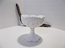 Kemple Milk Glass Hobstar Fan Compote or Candy Nut Dish by Kemple Glass Company picture