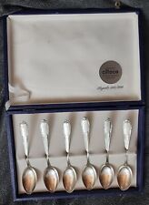 Italian ARGENTO 800/1000 Silver Set of 6 Teaspoons In Original Hard Case Gioiell picture