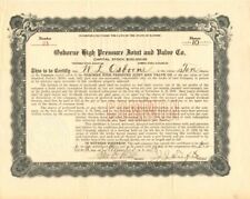 Osborne High Pressure Joint and Valve Co. - Stock Certificate - General Stocks picture