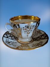 Antique German KPM porcelain Cup & Saucer heavy Gold Decoration 19th C. picture