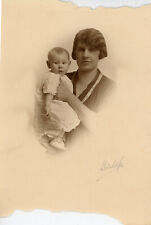 c.1890s sepia Photograph woman and child  4.25 X 6.5
