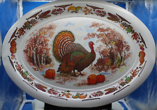 Vintage Bakelite XL Thanksgiving Turkey Platter - Harvest Theme picture