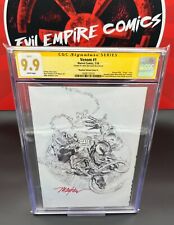 VENOM #1 (2018) B & W SKETCH MEGACON EXCLUSIVE (SIGNED BY MIKE MAYHEW) CGC 9.9 picture