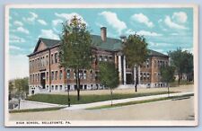 Postcard Bellefonte PA Pennsylvania High School Centre County c1921 picture