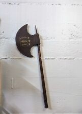 Antique Indo-Persian Copper Inlaid Maharajah's Mughal Parade Axe (c. 1800s) picture