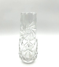 Czech Crystal Bud Vase, Star Cut 5