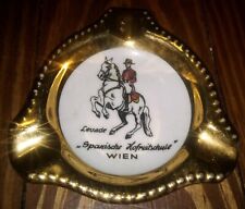 Levade Spanische Hofreitschule WIEN Ashtray Gold trim with Horse and Rider picture
