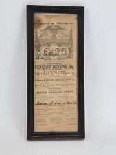 1862 Massachusetts Election Ticket Charles Devens Jr for Governor Worcester MA picture