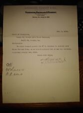 Antique Original Livestock Commission letter Thompson, Drinkard & Emmert 1909   picture