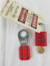 Vintage Master pro series 6835 key lock and takout/lockout piece used works picture