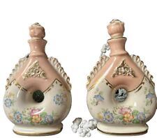 Bethwood Royal China Hand-Painted Donut Decanter W/ Stopper MCM Victorian (Pink) picture