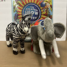 Vintage Ringling Brothers Barnum Bailey Greatest Show Plush Elephant Zebra W/Bag picture