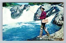CO-Colorado, Man Fishing To Test Angler's Skill, Vintage Postcard picture