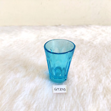 1930 Vintage Aqua Blue Glass Tequila Shot Tumbler Barware Collectible Rare GT270 picture