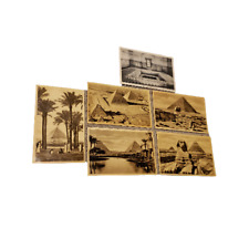 Lot of 6 Vintage Oriental Bureau Antique Postcards 1910 Cairo Egpyt Pyramids picture