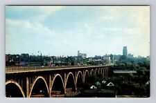 Akron OH-Ohio, View the Viaduct, Vintage Postcard picture