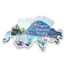 Lugano Switzerland Refrigerator Soft Flexible Magnet Travel Tourist Souvenirs picture