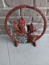 1920s CAST IRON TOWER ADVENTURER SHIP NAUTICAL Door Stop Extremely Rare 17 1/2 picture