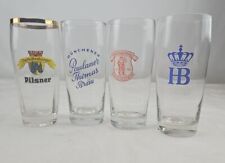 Vintage German 18 Oz Pilsner Glasses- Lot Of 4 picture