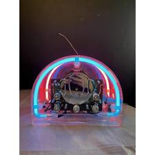 Vintage Clear Acrylic Spartan By Hi-Tech Neon AM/FM Cassette Player Radio picture