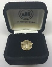 BOEING 1/10 10K GOLD 5 YEAR EMPLOYEE SERVICE AWARD PIN & BACK Aviation Airplane  picture