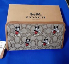 Coach Disney Parks Mickey Mouse Friends Wallet Women anniversary picture