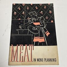 1937 MEAT IN MENU PLANNING NATIONAL LIVE STOCK RARE VINTAGE COOKBOOK picture