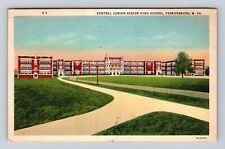 Parkersburg WV-West Virginia, Junior Senior High School, Vintage c1939 Postcard picture