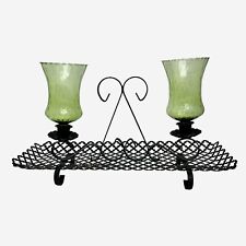 Vitage 1970's Wrought Iron Candle Holder Spanish Revival Boho Goth picture