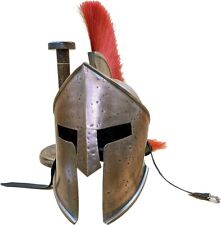 300 Movie King Leonidas Roman Helmet Copper Finish with Red Plume | Spartan Legi picture