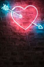 Cupid's Arrow Love Heart Wedding Neon Sign Light Lamp 20