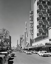 1963 LAS VEGAS Street Scene Cityscape Buildings Cars Retro Poster Photo 13x19 picture