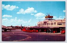c1950s~Dallas Texas TX~Love Field Airport~Terminal~Airplanes~Tarmac~VTG Postcard picture