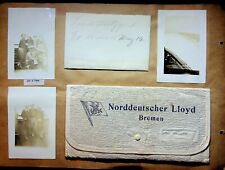 1930 Norddeutscher Lloyd Bremen Souvenirs Photos Canvas Document Holder Dog Hat picture