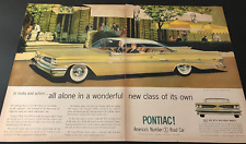 1959 Pontiac Bonneville - Vintage Original Illustrated Color Print Ad Wall Art picture