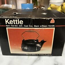 Vintage Cast Iron 3Qt Tea Kettle New In Box picture