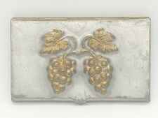 Antique Business Card Holder Grape Clusters Bronze Silver Gold Color picture