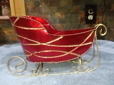 Southern Hospitality Christmas Tin Sleigh 12 x 4 x 8 picture