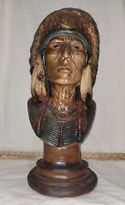 VTG Ceramic Native Indian Chief... **PS: THIS PIECE IS VERY HEAVY.** picture