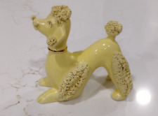 VINTAGE SPAGHETTI YELLOW POODLE Dog Playful Pouncing Walls Japan Figurine picture