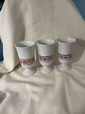 VINTAGE SET OF 3 ICE CREAM PARLOR CUPS picture