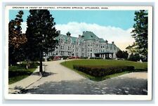 c1920's Attleboro MA, Grounds In Front Of Attleboro Springs Vintage Postcard picture